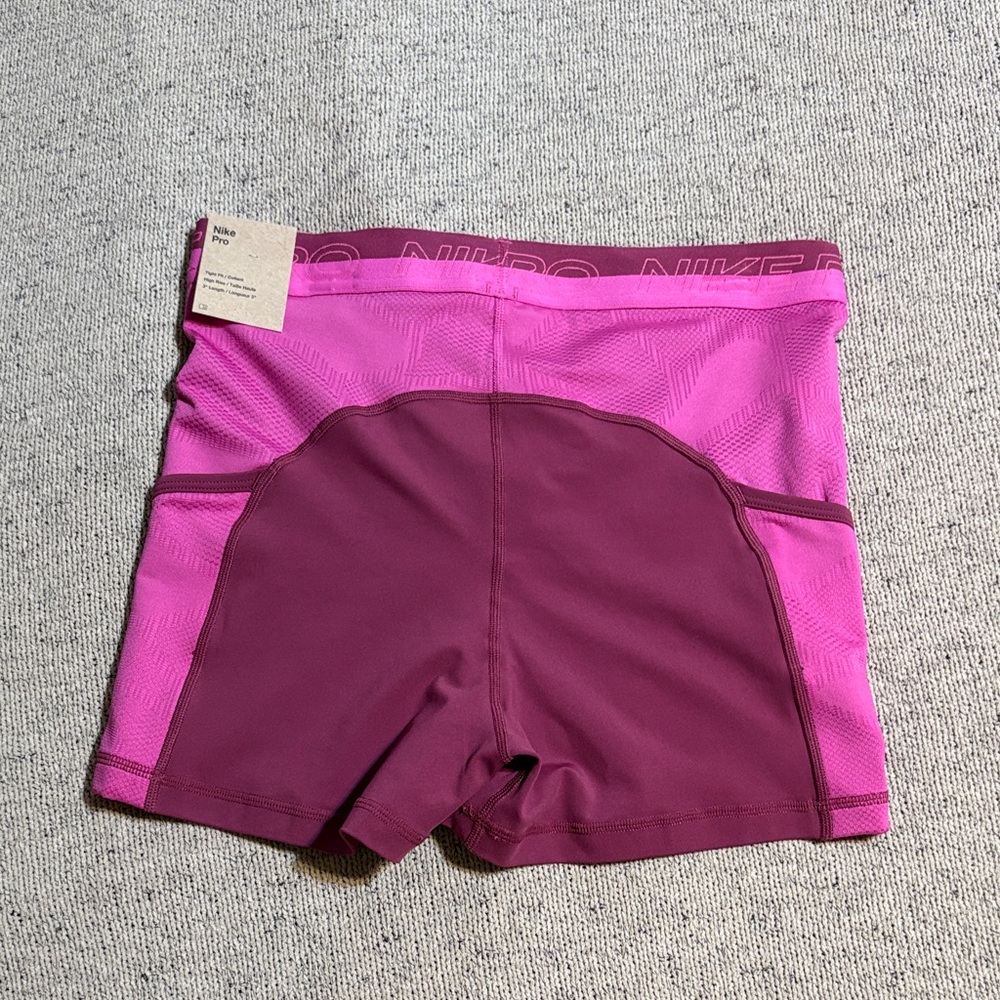 Nike Fuchsia and Burgundy Training Shorts